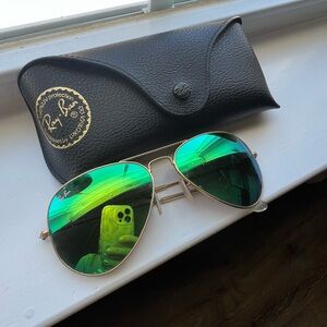 Ray-Ban reflective aviators